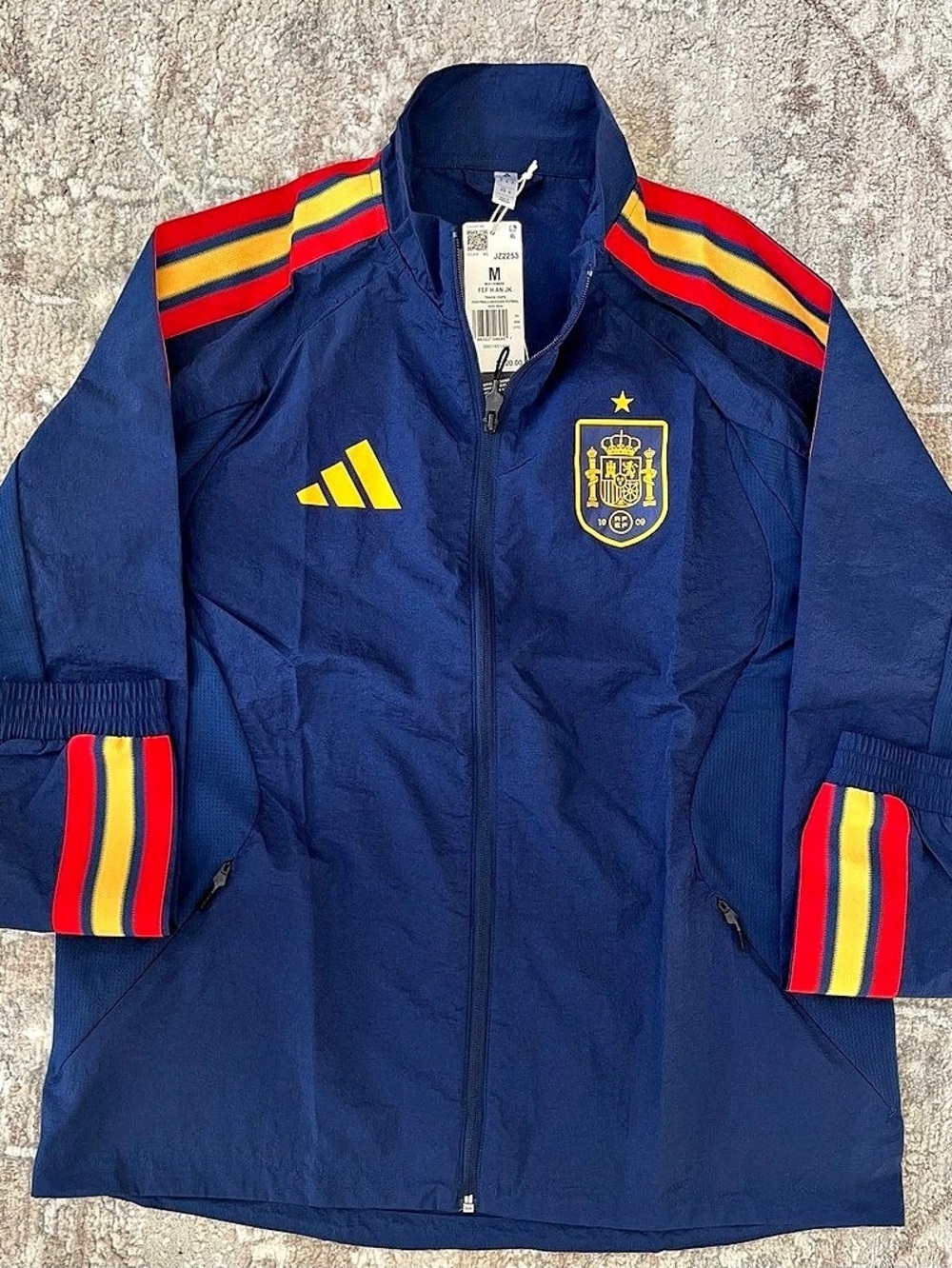 adidas Spain Home Anthem Jacket Men's Color Block Jacket Medium